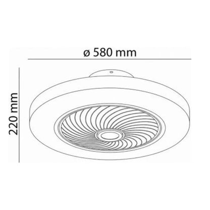 Plafoniera LED rotonda con ventilatore 58 cm 70W | Ardelys